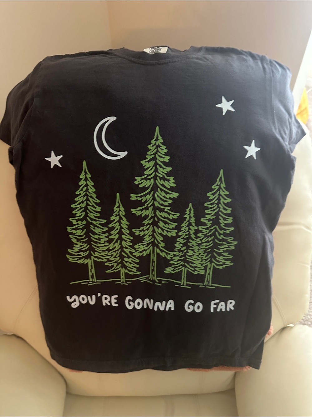Comfort Colors Kids Black Tee with Green Tree Night motivation